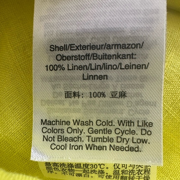 🆕DKNY Yellow Linen Fringe-Trim Midi Skirt - Picture 14 of 15